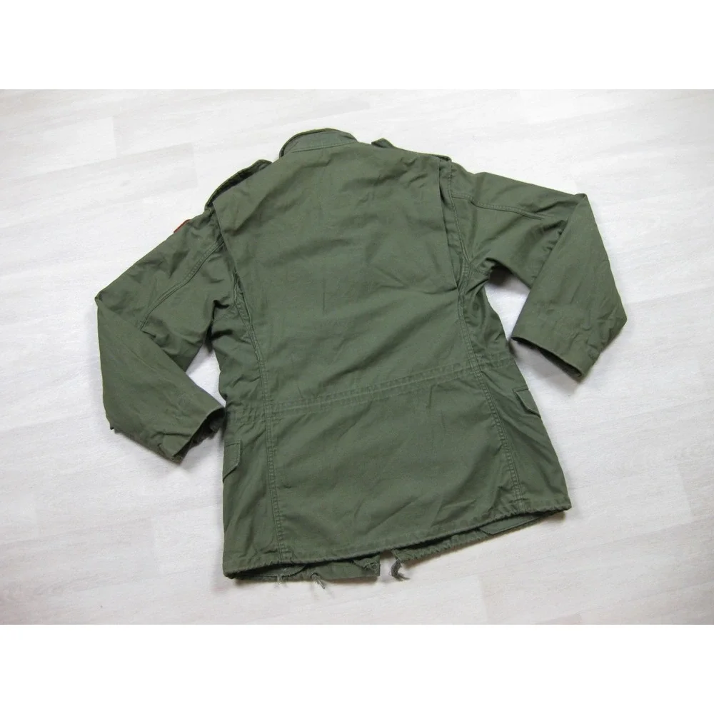 Vintage 70s US Army M65 Military Field Jacket (S) Cold Weather Vietnam Red Devil